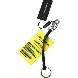 Yellow Silicone DG Logo Gold Brass Keyring Keychain