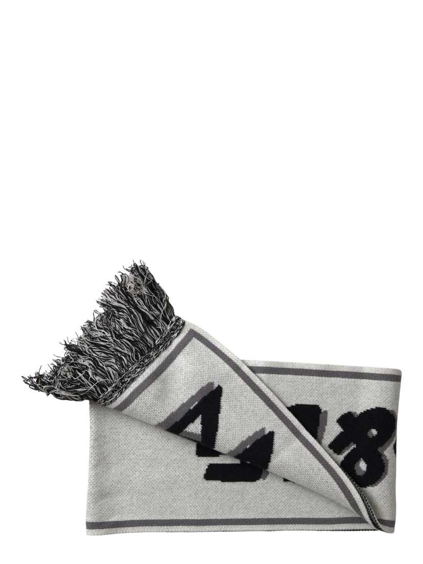 Gray Cashmere Knitted Wrap Shawl Fringe Scarf