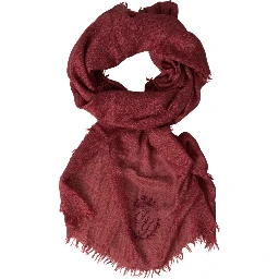 Maroon Cashmere Knit Wrap Shawl Fringe Scarf