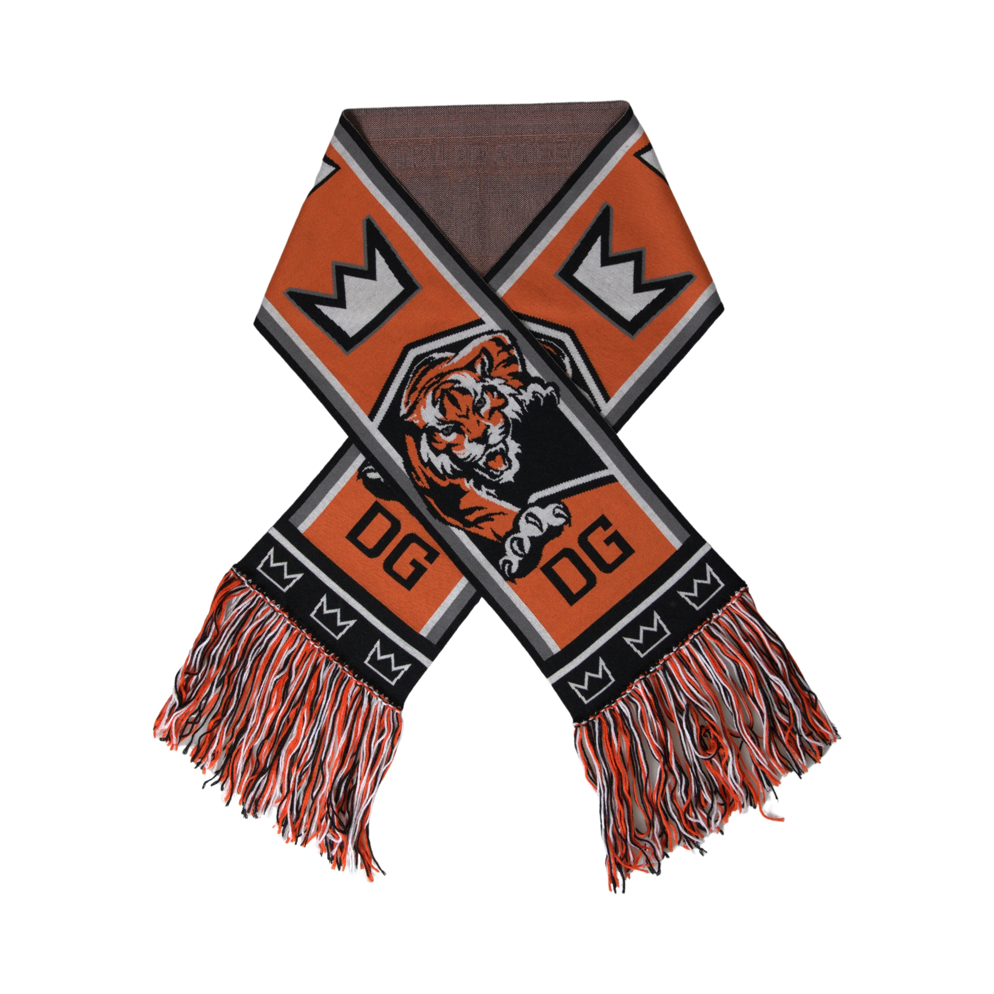 Multicolor Wool DG Royals Wrap Fringe Scarf