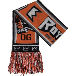 Multicolor Wool DG Royals Wrap Fringe Scarf