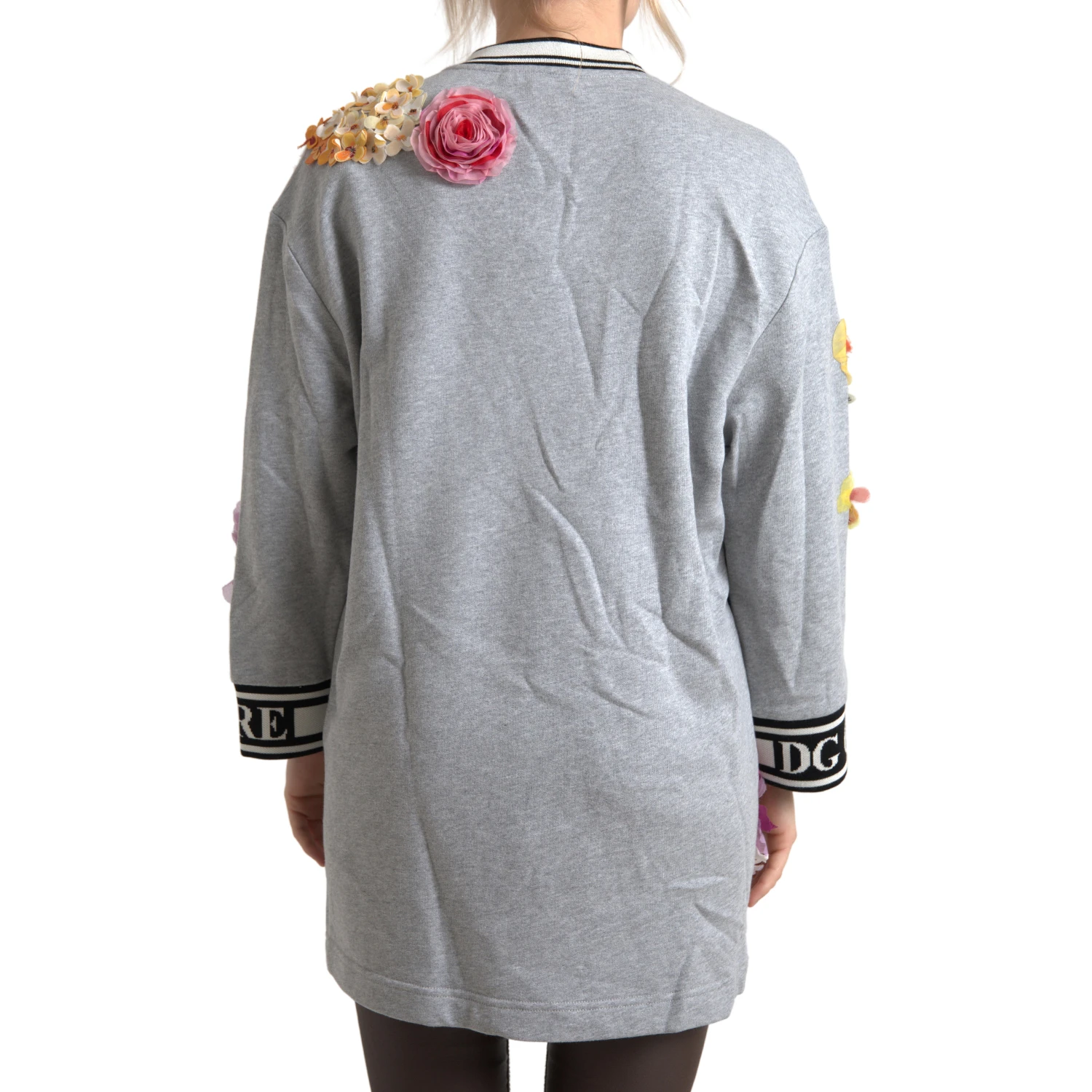 Gray DG Amore Queen Floral Pullover Sweater