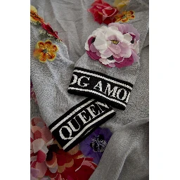 Gray DG Amore Queen Floral Pullover Sweater