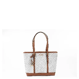 Jet Set Travel Small Vanilla PVC Shoulder Tote Handbag Bag Purse