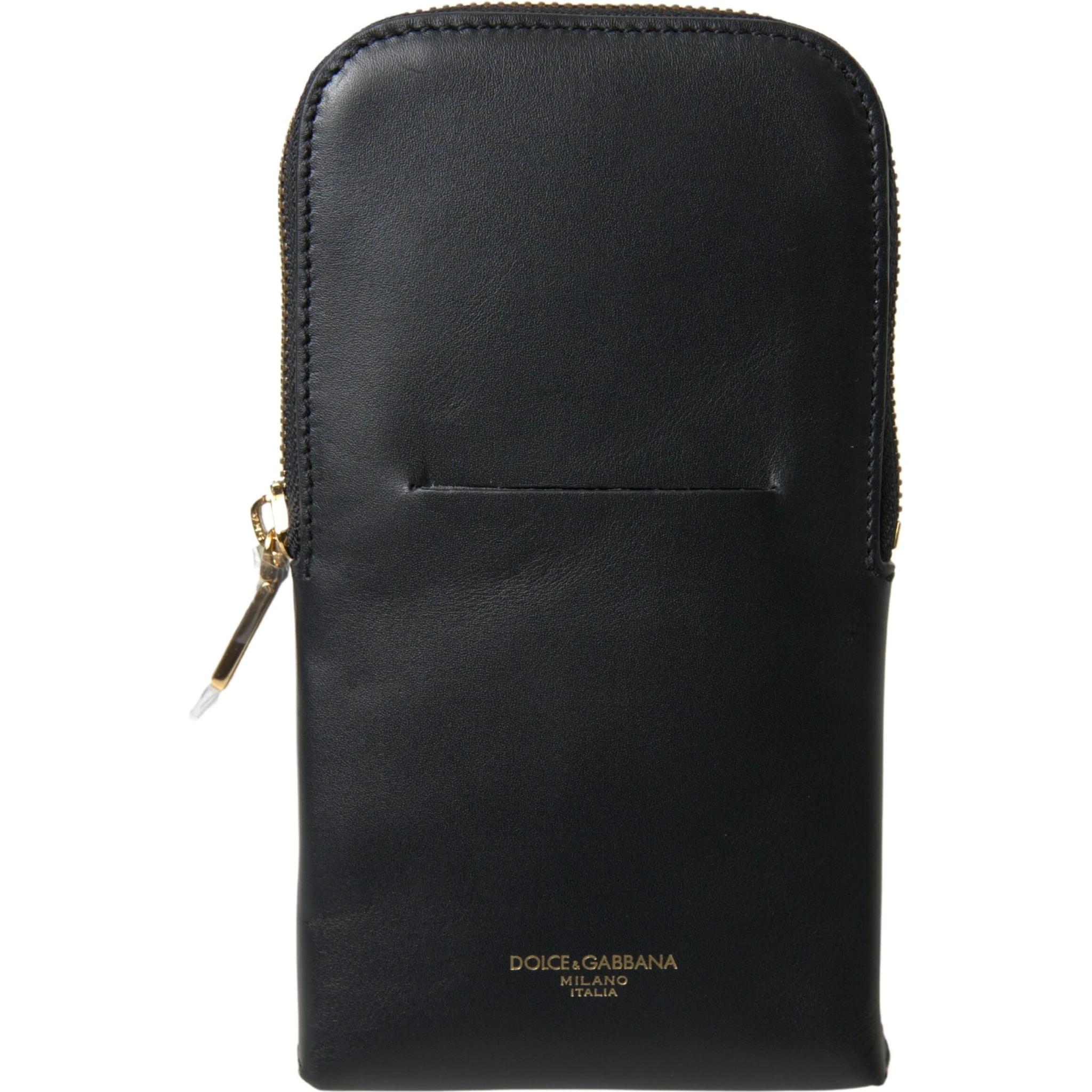 Black Leather Men Purse Double Belt Strap Bracelet Bag