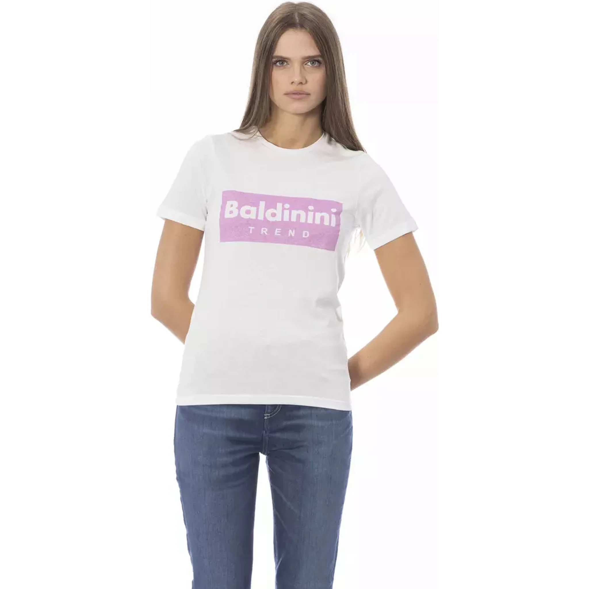 تي شيرت قطني أبيض