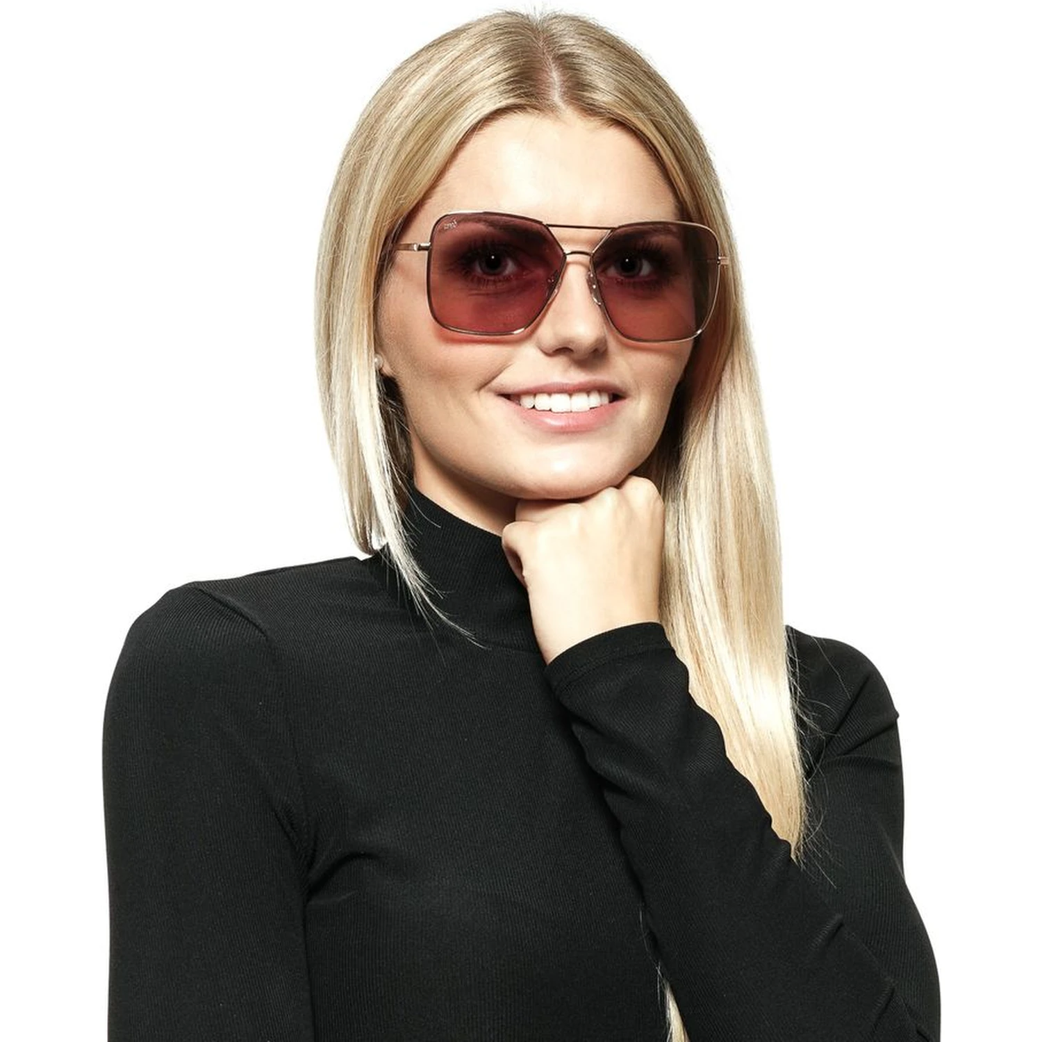 Rose Gold Metal Sunglasses
