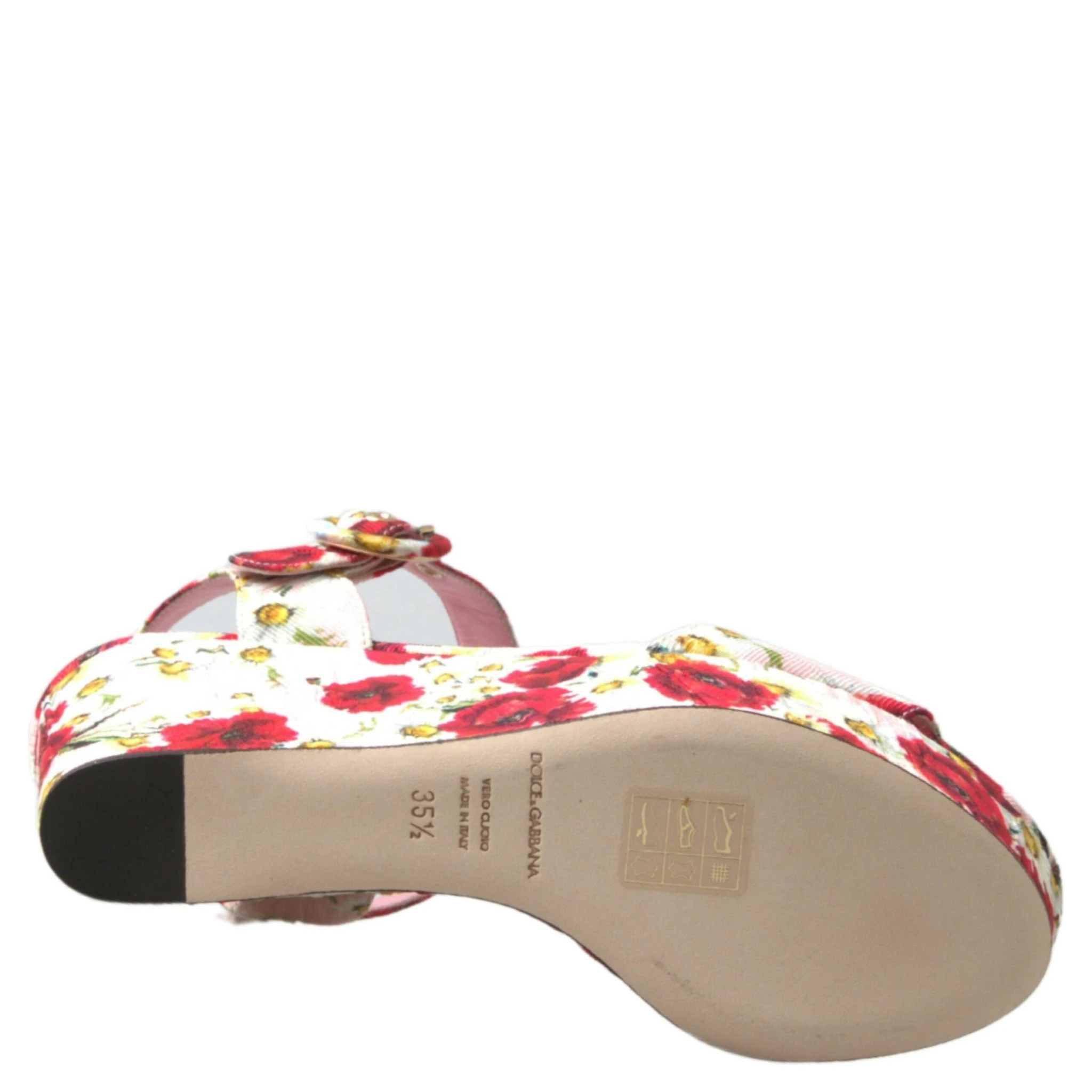 Multicolor floral print Wedges Floral Ankle Strap Sandals