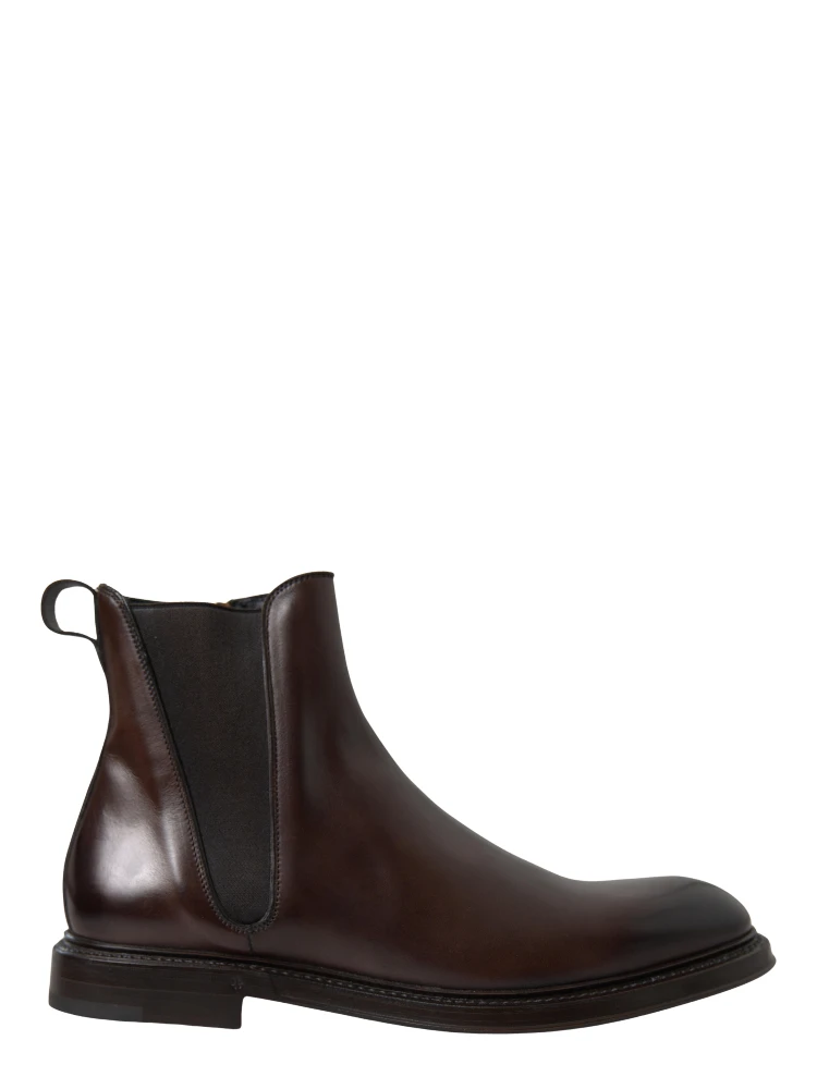 Brown Leather Chelsea Mens Boots Shoes