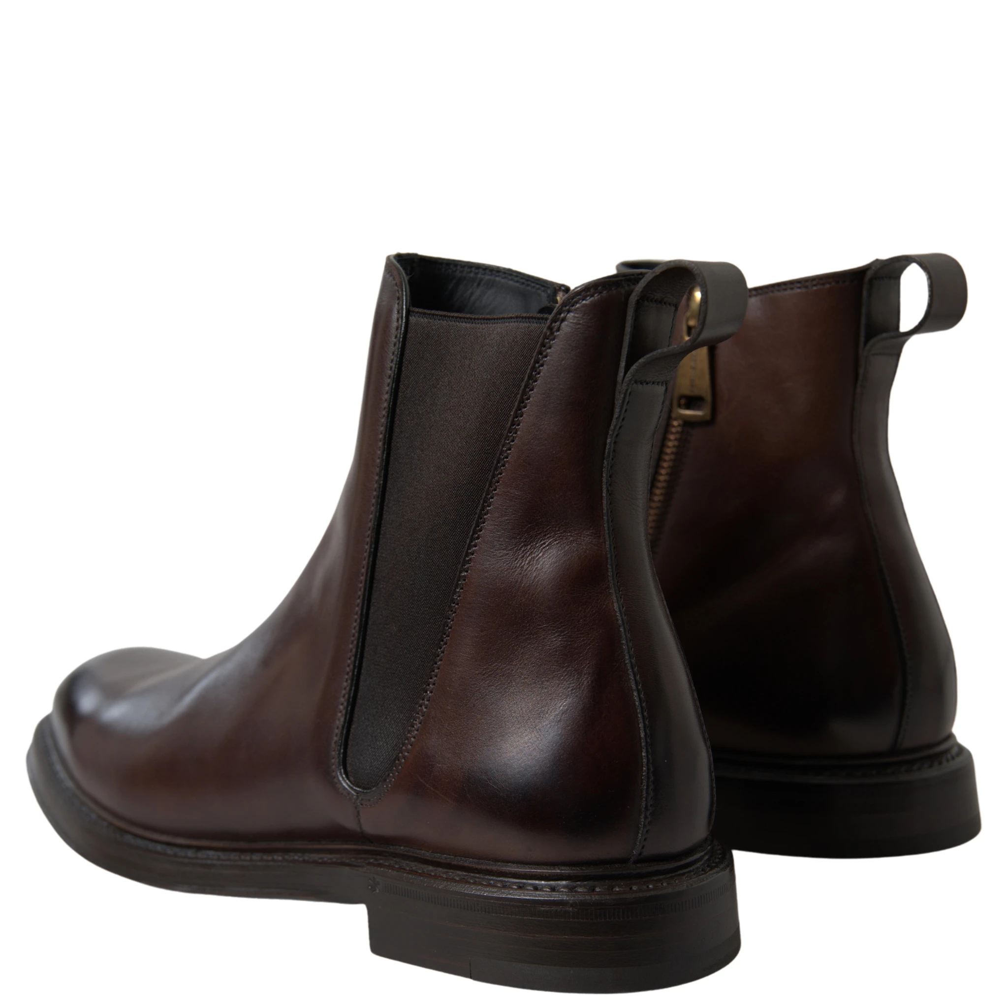 Brown Leather Chelsea Mens Boots Shoes