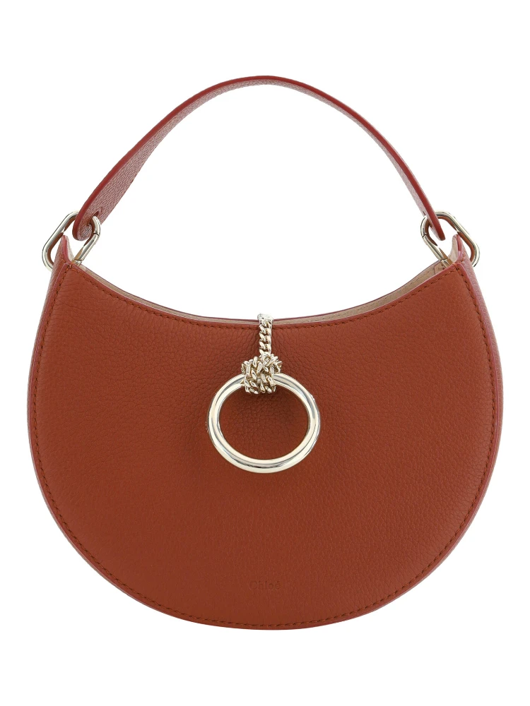 Brown Leather Small Arlène Shoulder Bag