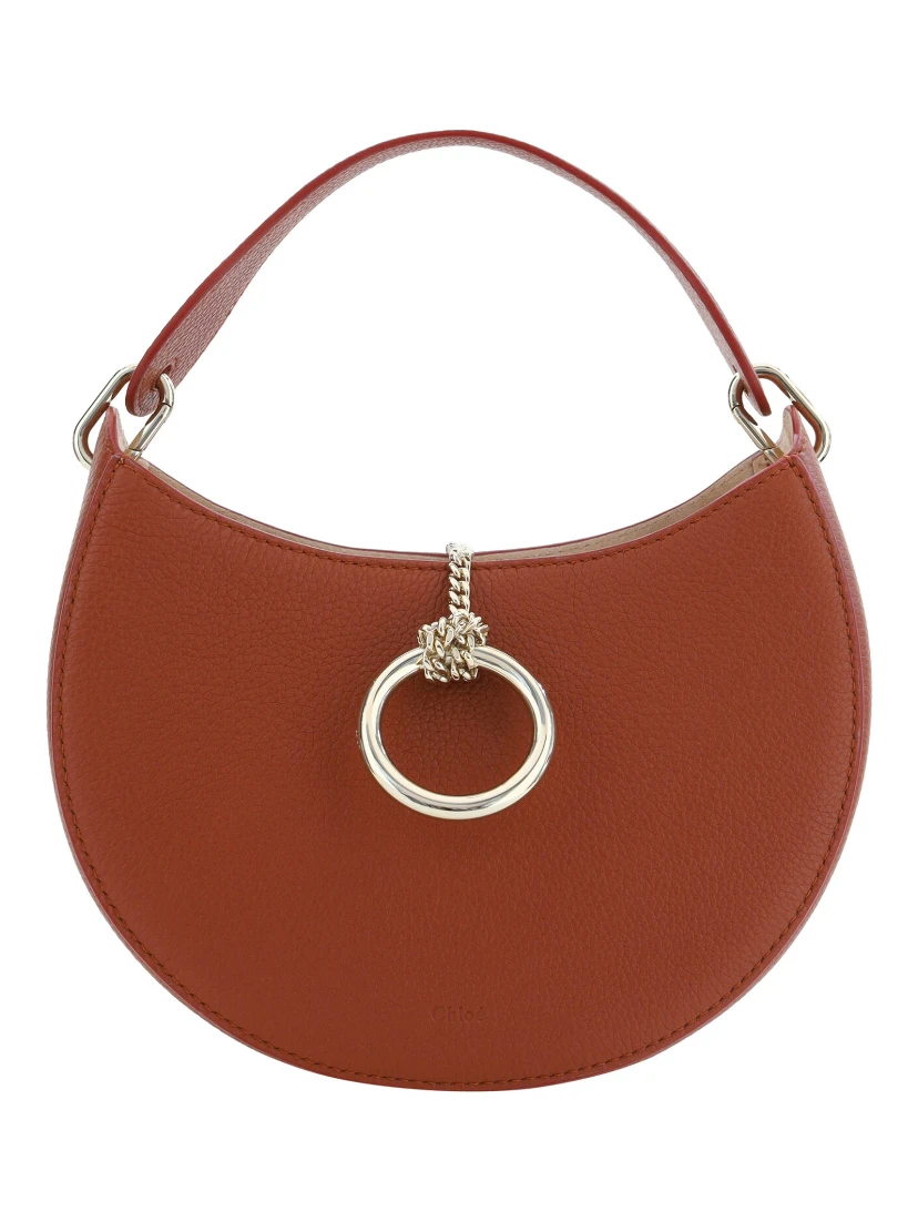 Brown Leather Small Arlène Shoulder Bag