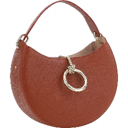 Brown Leather Small Arlène Shoulder Bag
