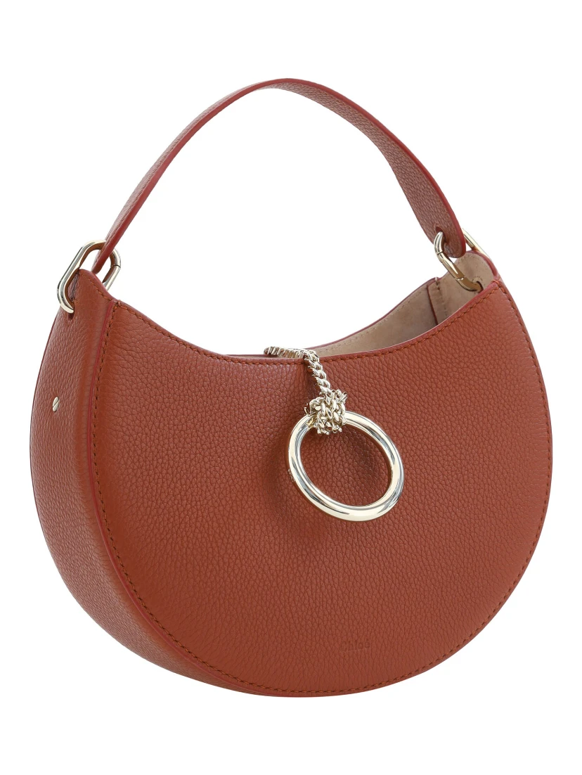 Brown Leather Small Arlène Shoulder Bag