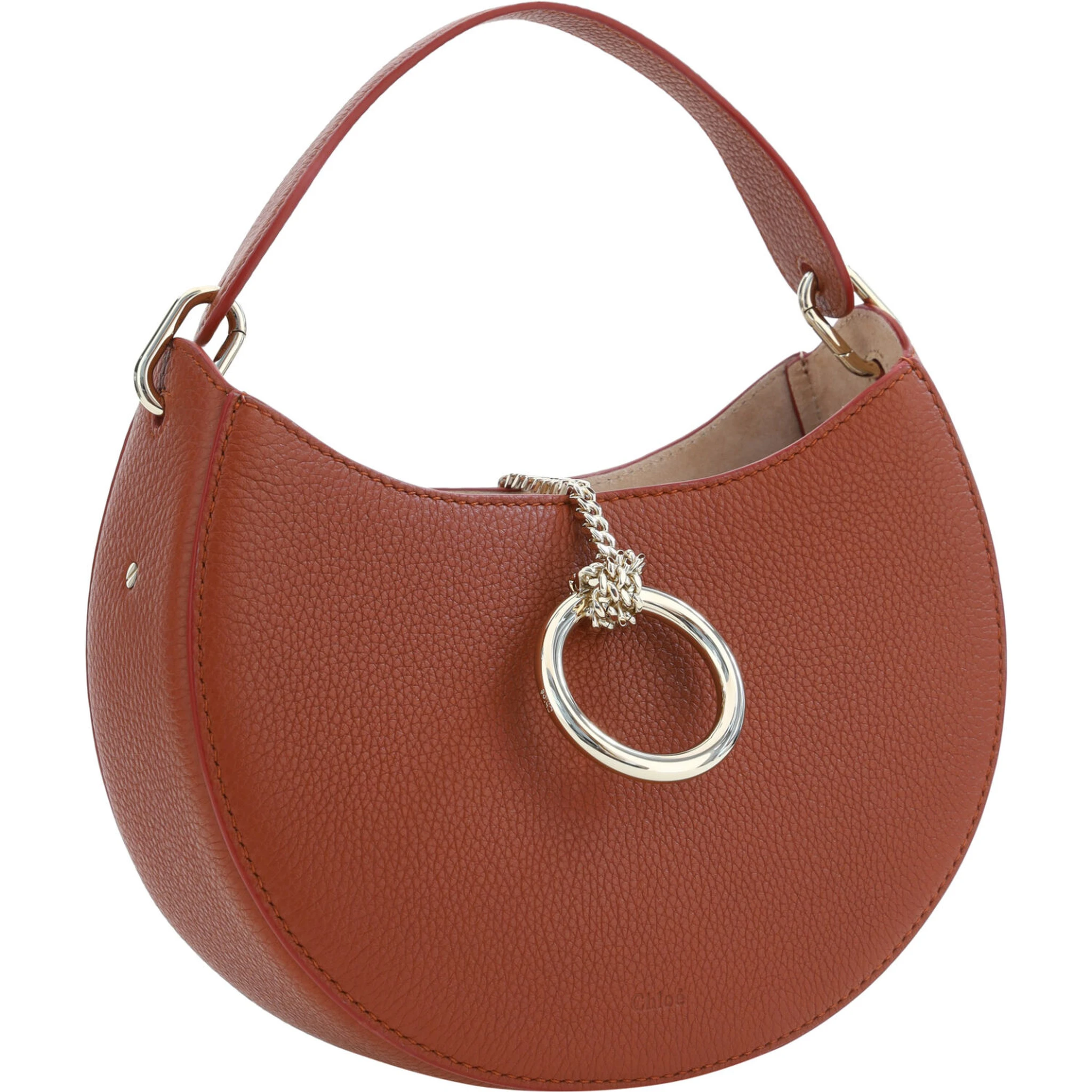 Brown Leather Small Arlène Shoulder Bag