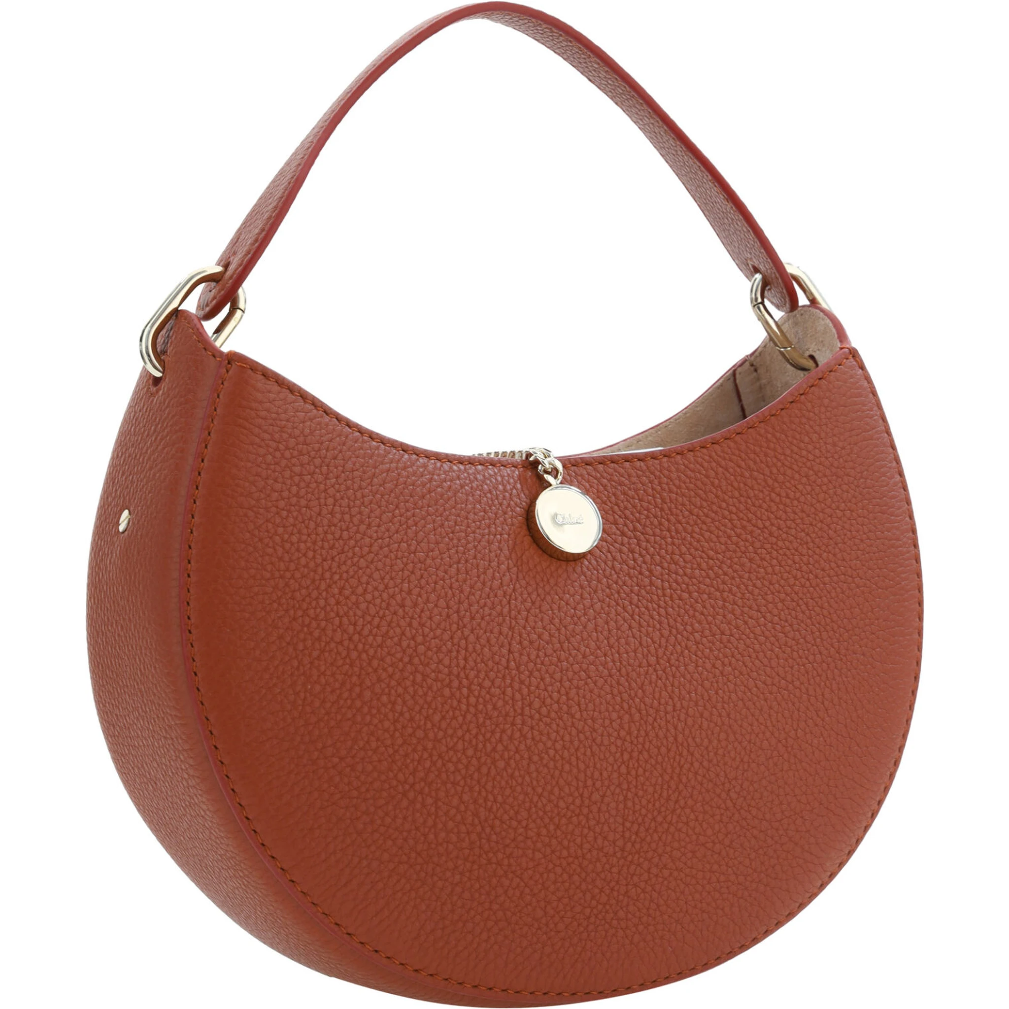 Brown Leather Small Arlène Shoulder Bag