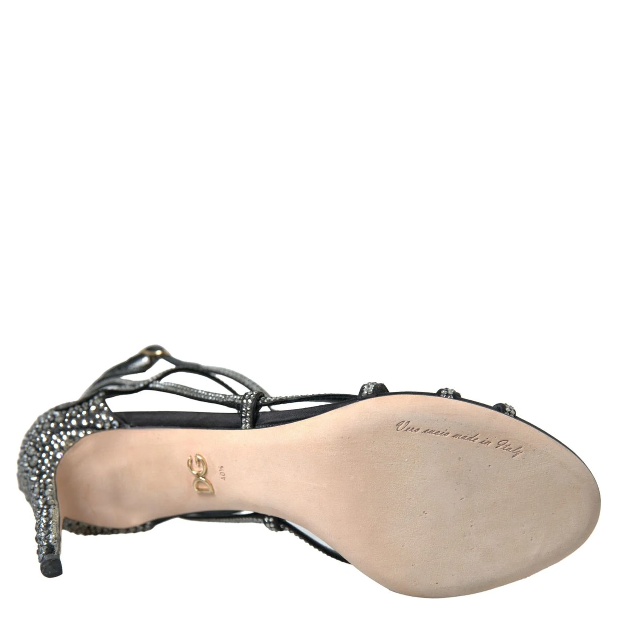 Rhinestone Stiletto Sandal Satin Shoes