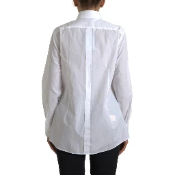 Cotton Collared Long Sleeves Shirt White