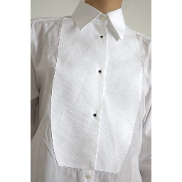 Cotton Collared Long Sleeves Shirt White