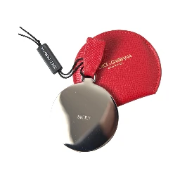 Red Calfskin Leather Hand Mirror Holder