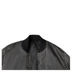 Gray Bomber Zipper Pocket Sleeves Jacket