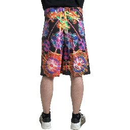 Multicolor Printed Cotton Men Bermuda Shorts