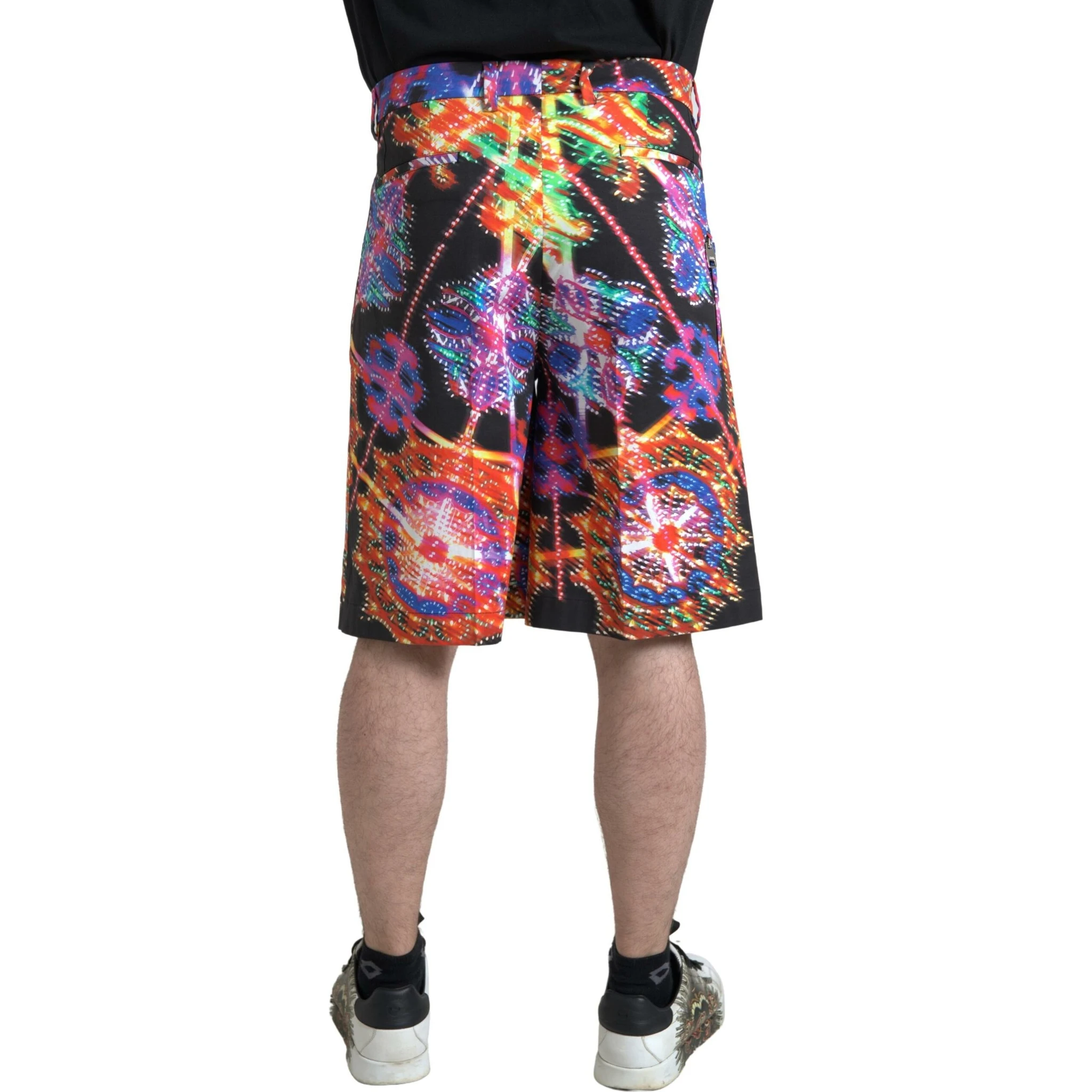 Multicolor Printed Cotton Men Bermuda Shorts