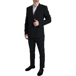 Black 2 Piece Double Breasted SICILIA Suit