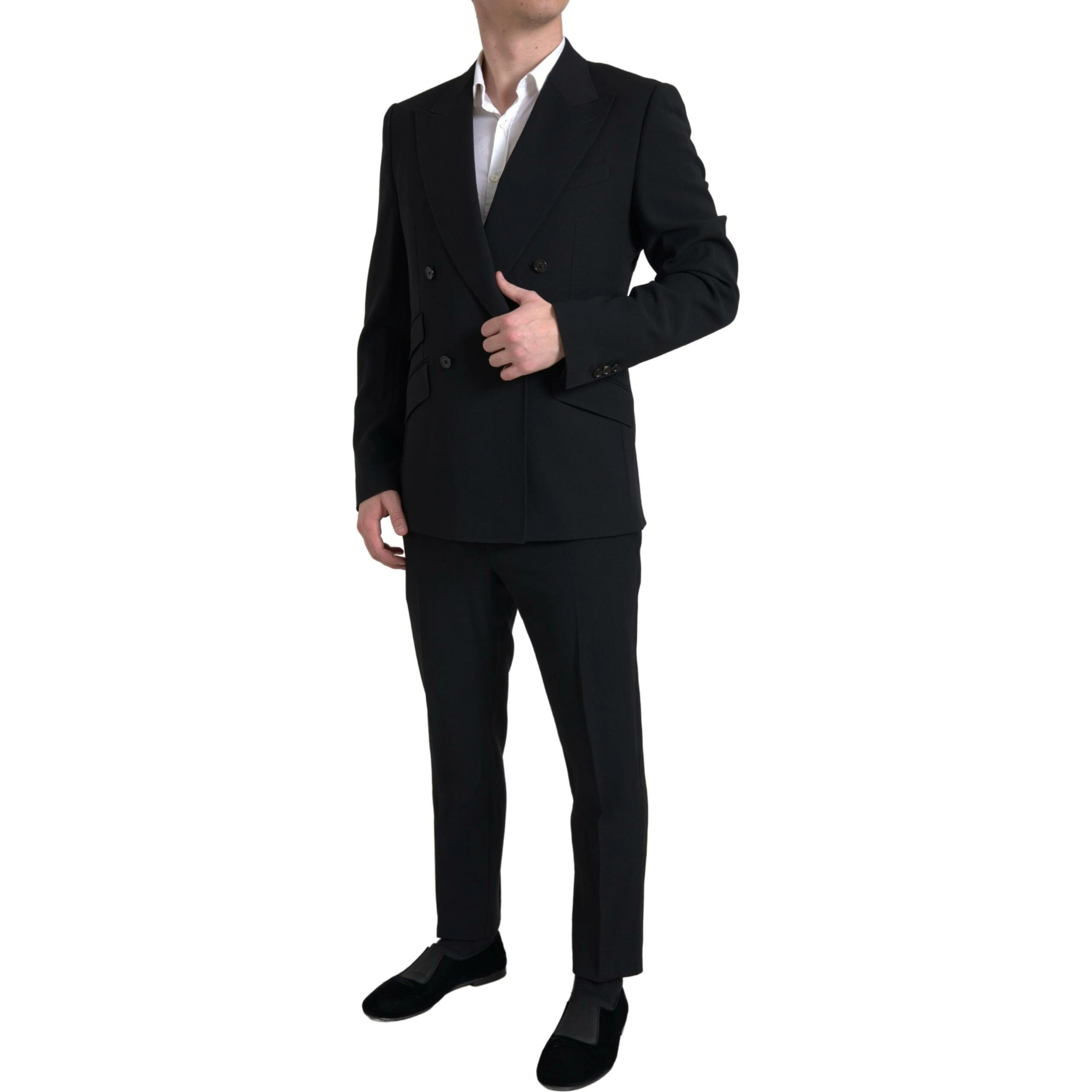 Black 2 Piece Double Breasted SICILIA Suit
