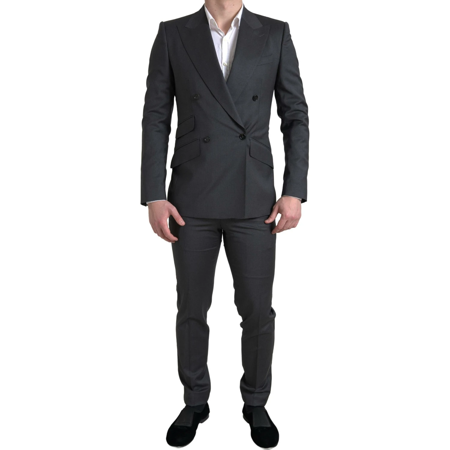 Gray 2 Piece Double Breasted SICILIA Suit