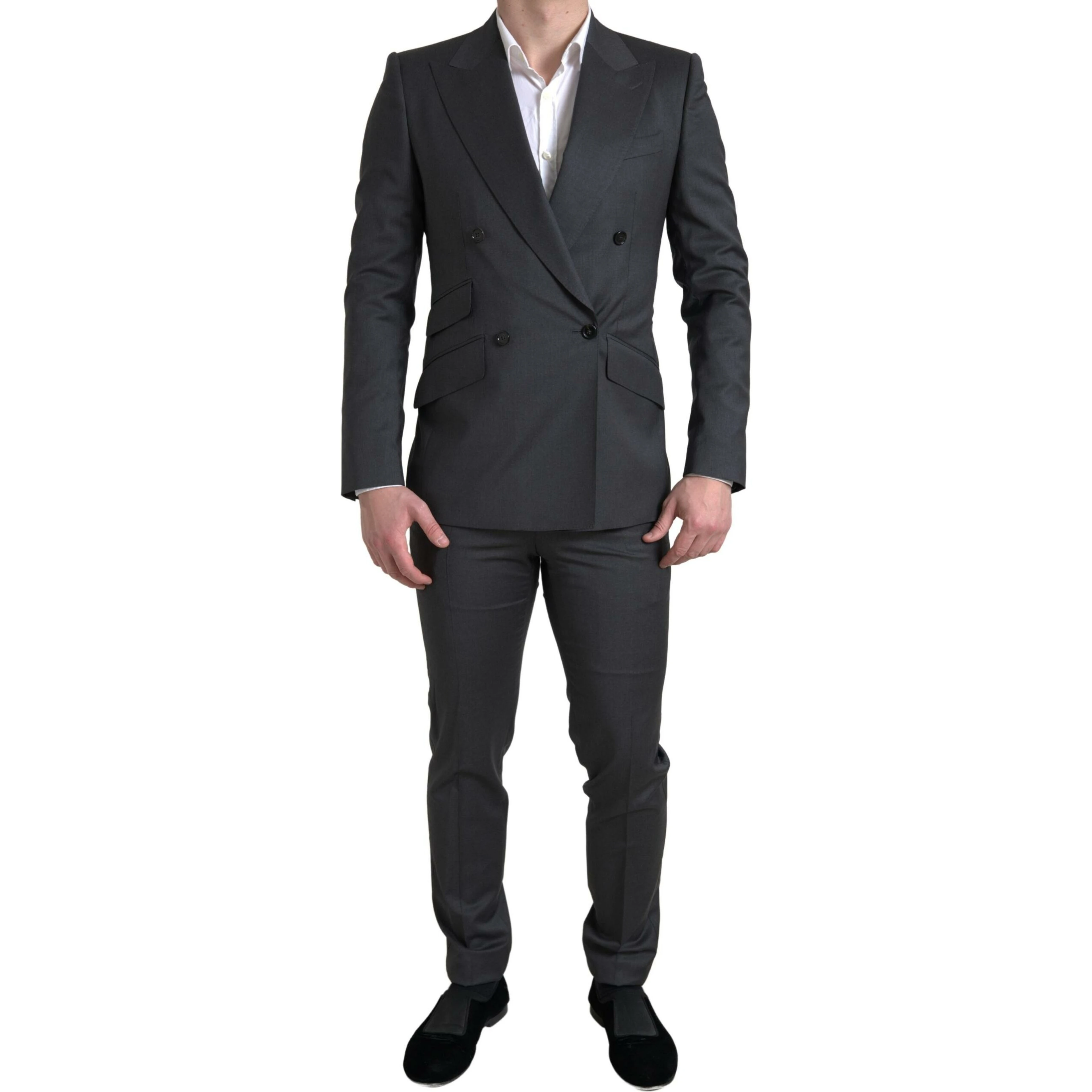 Gray 2 Piece Double Breasted SICILIA Suit