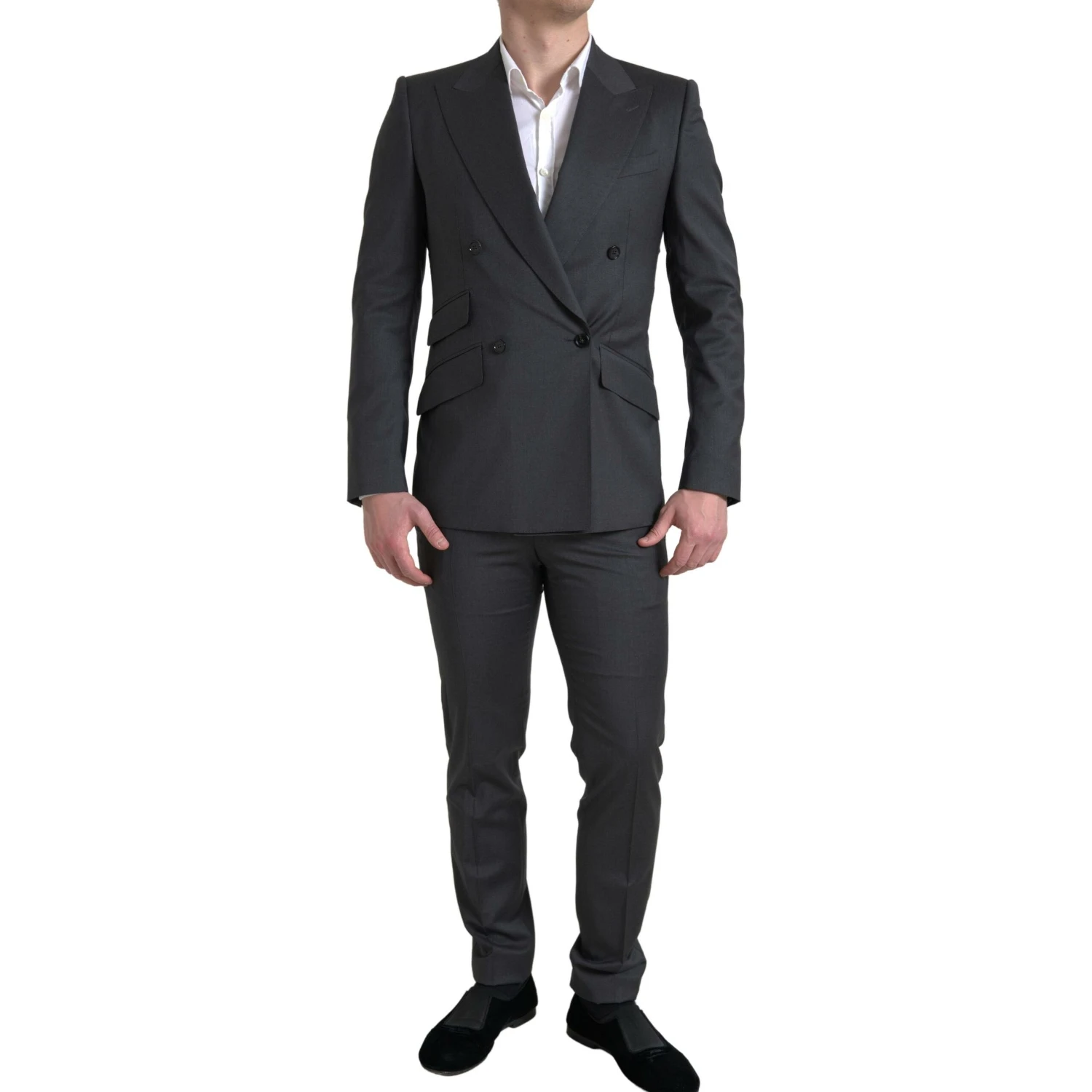 Gray 2 Piece Double Breasted SICILIA Suit