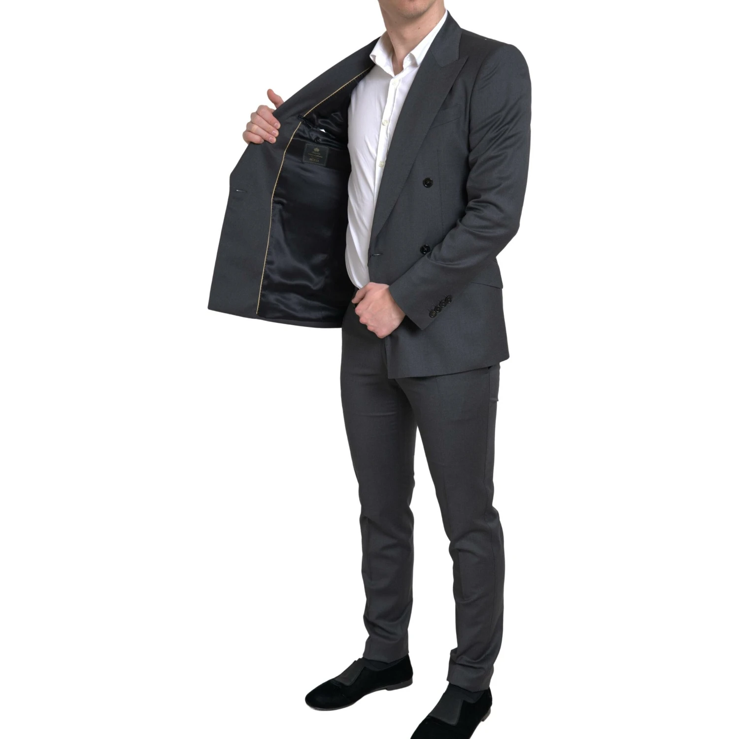 Gray 2 Piece Double Breasted SICILIA Suit