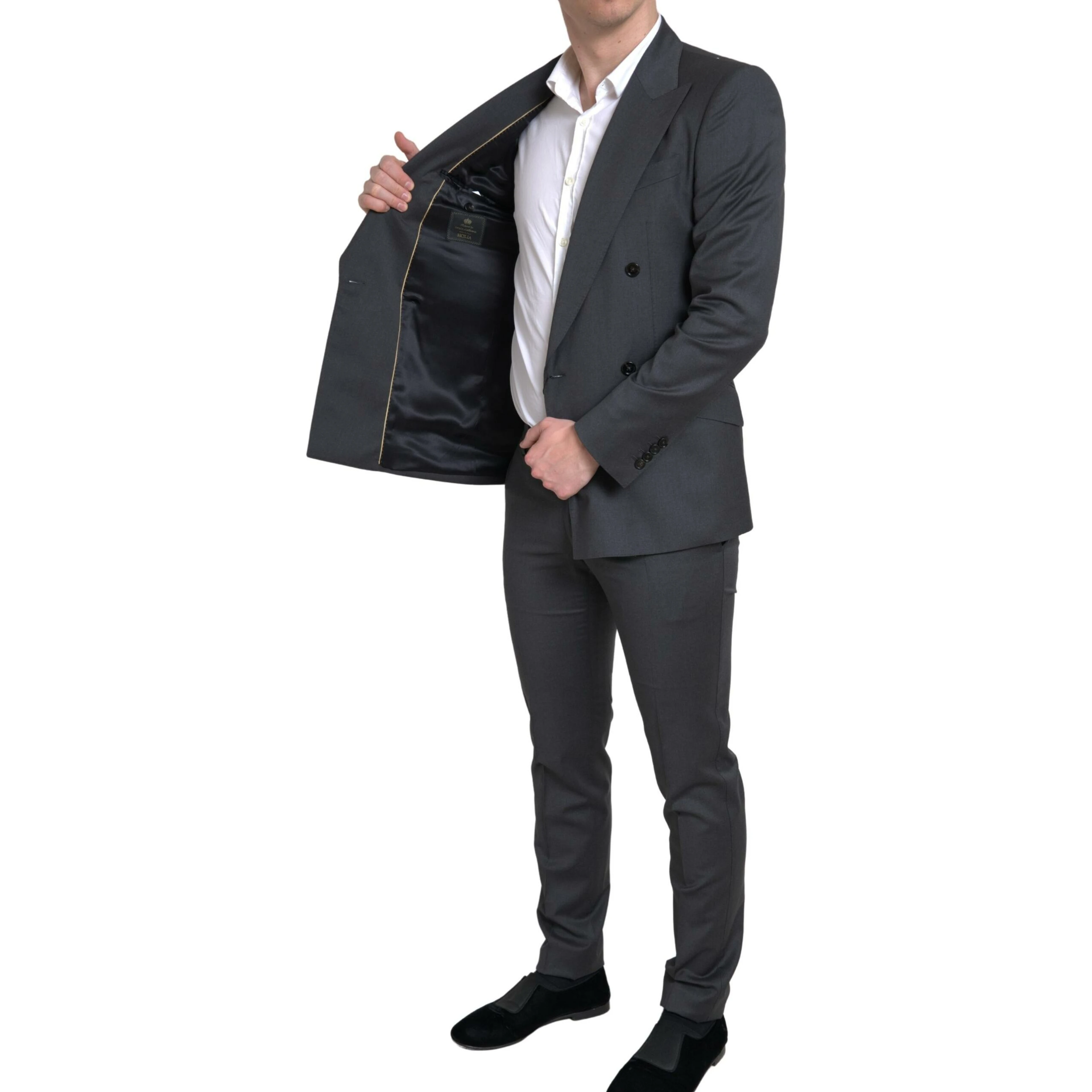 Gray 2 Piece Double Breasted SICILIA Suit