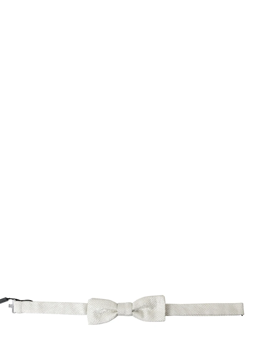 Ivory Silk Adjustable Neck Papillon Men Bow Tie