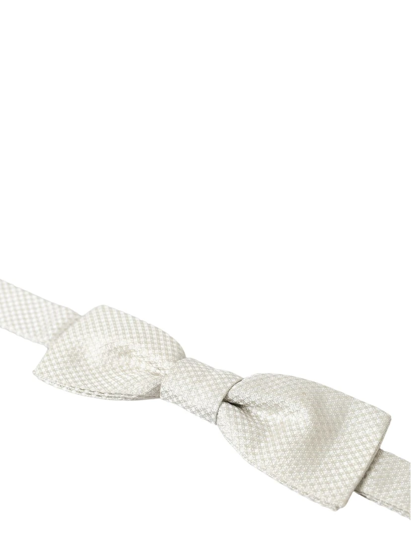 Ivory Silk Adjustable Neck Papillon Men Bow Tie