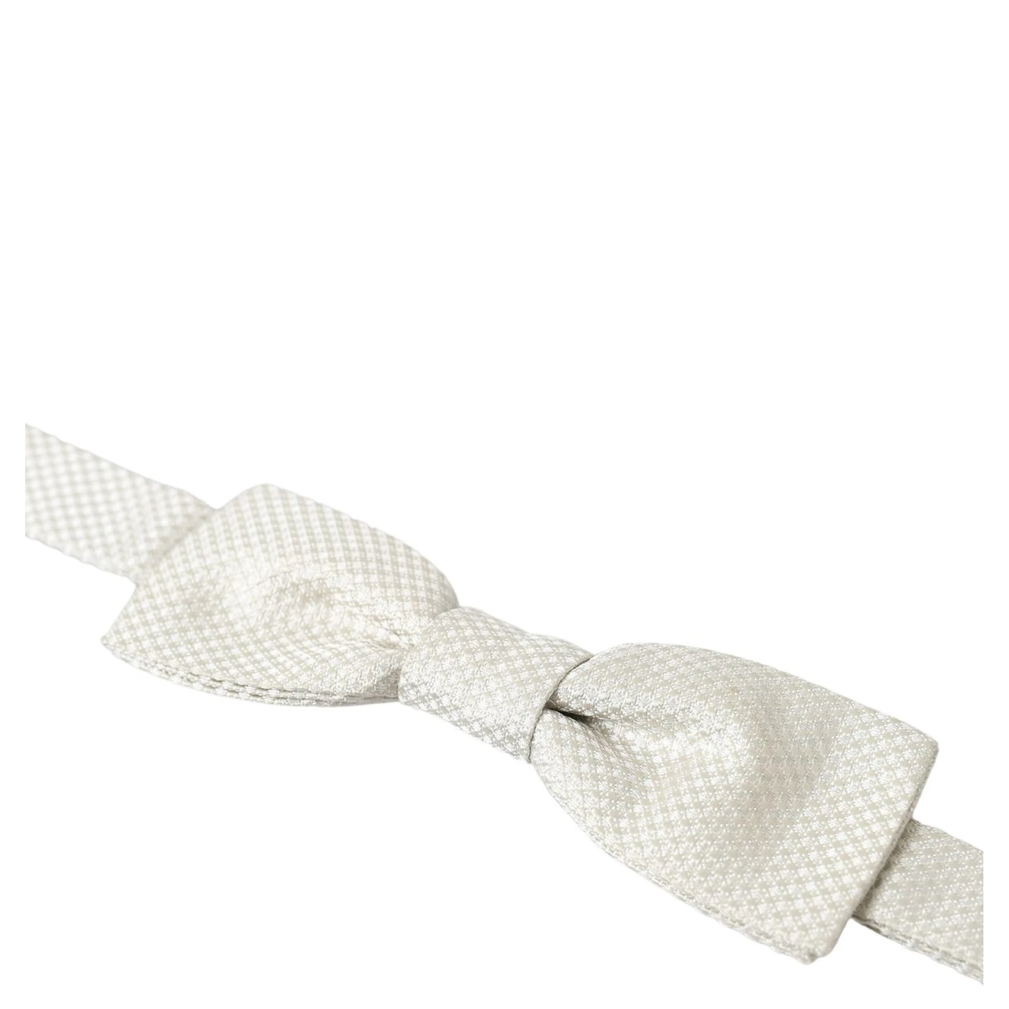 Ivory Silk Adjustable Neck Papillon Men Bow Tie