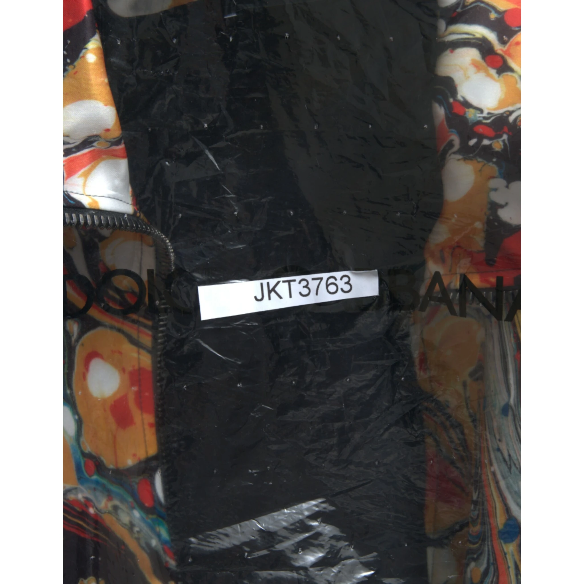 Multicolor Abstract Polyester Bomber Jacket