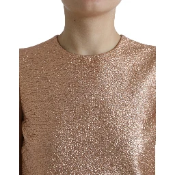 Pink Jacquard Sleeveless Shift Mini Dress