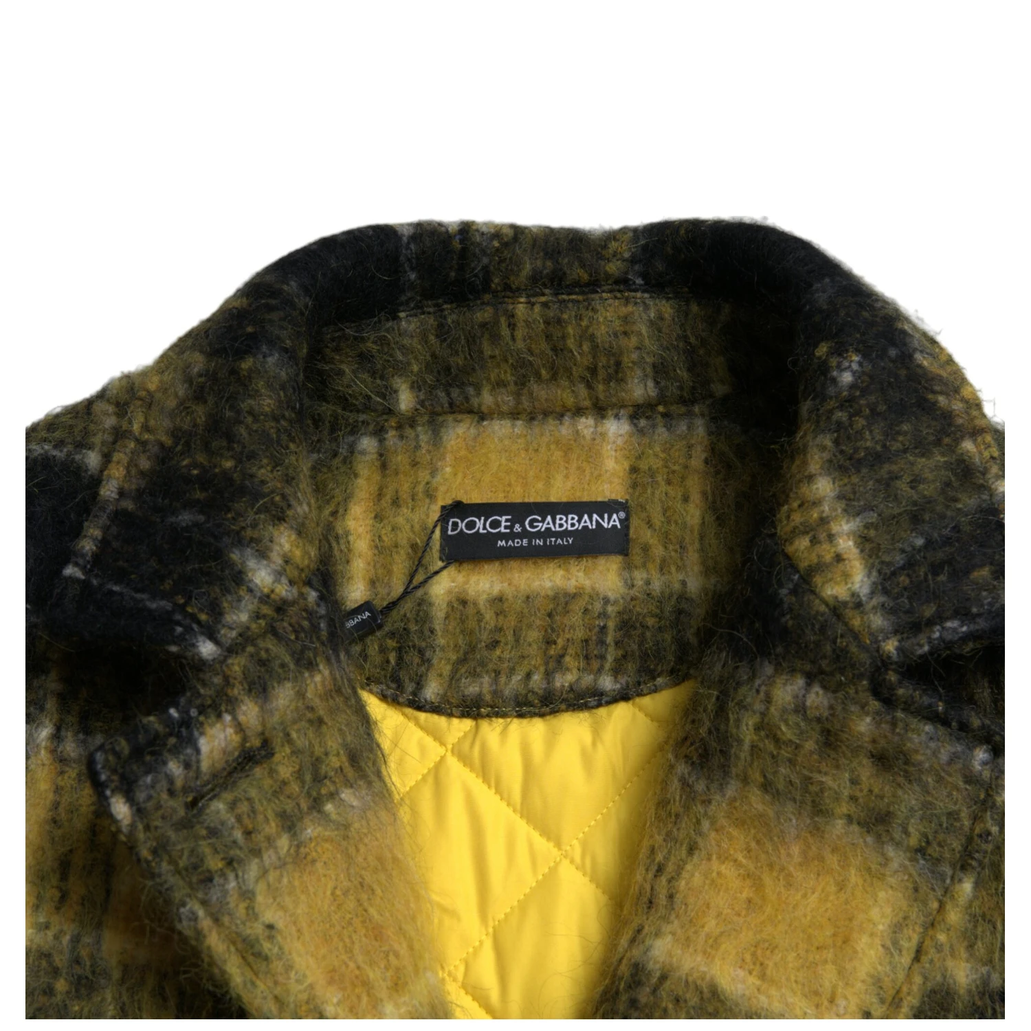 Yellow Plaid Long Sleeve Casual Coat Jacket