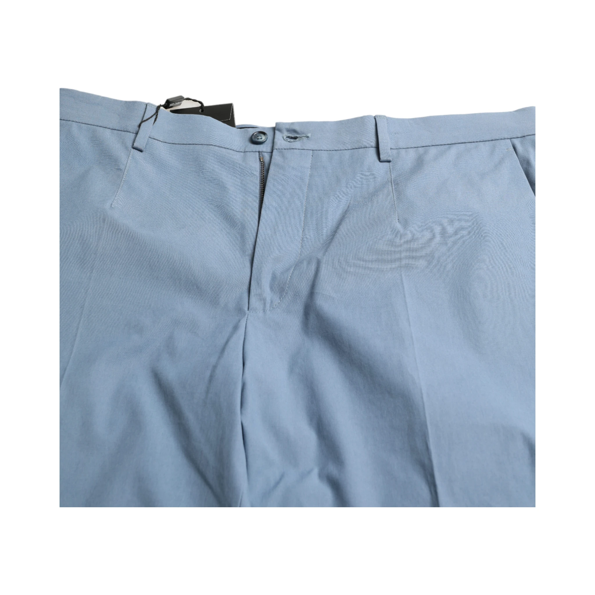 Sky Blue Cotton Folded Hem Men Bermuda Shorts