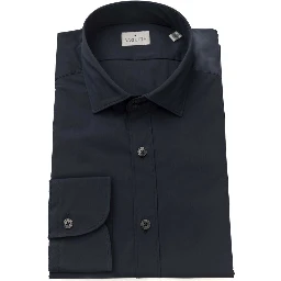 Blue Cotton Men Shirt