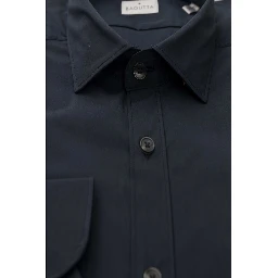 Blue Cotton Men Shirt