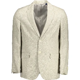 Beige Linen Blazer Jacket