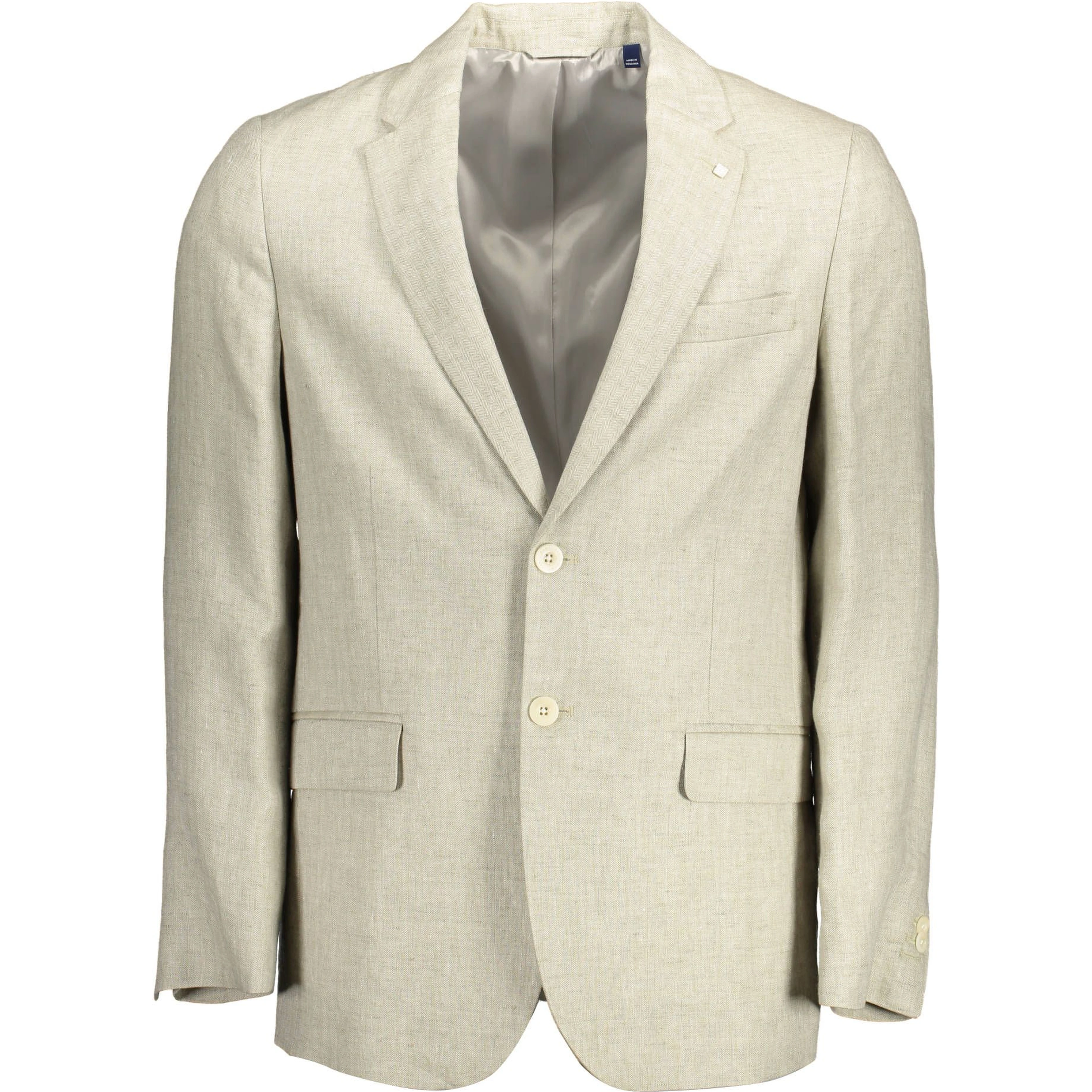 Beige Linen Blazer Jacket