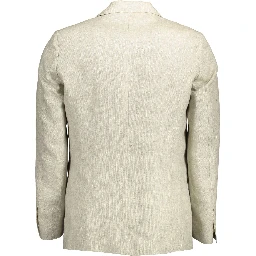 Beige Linen Blazer Jacket