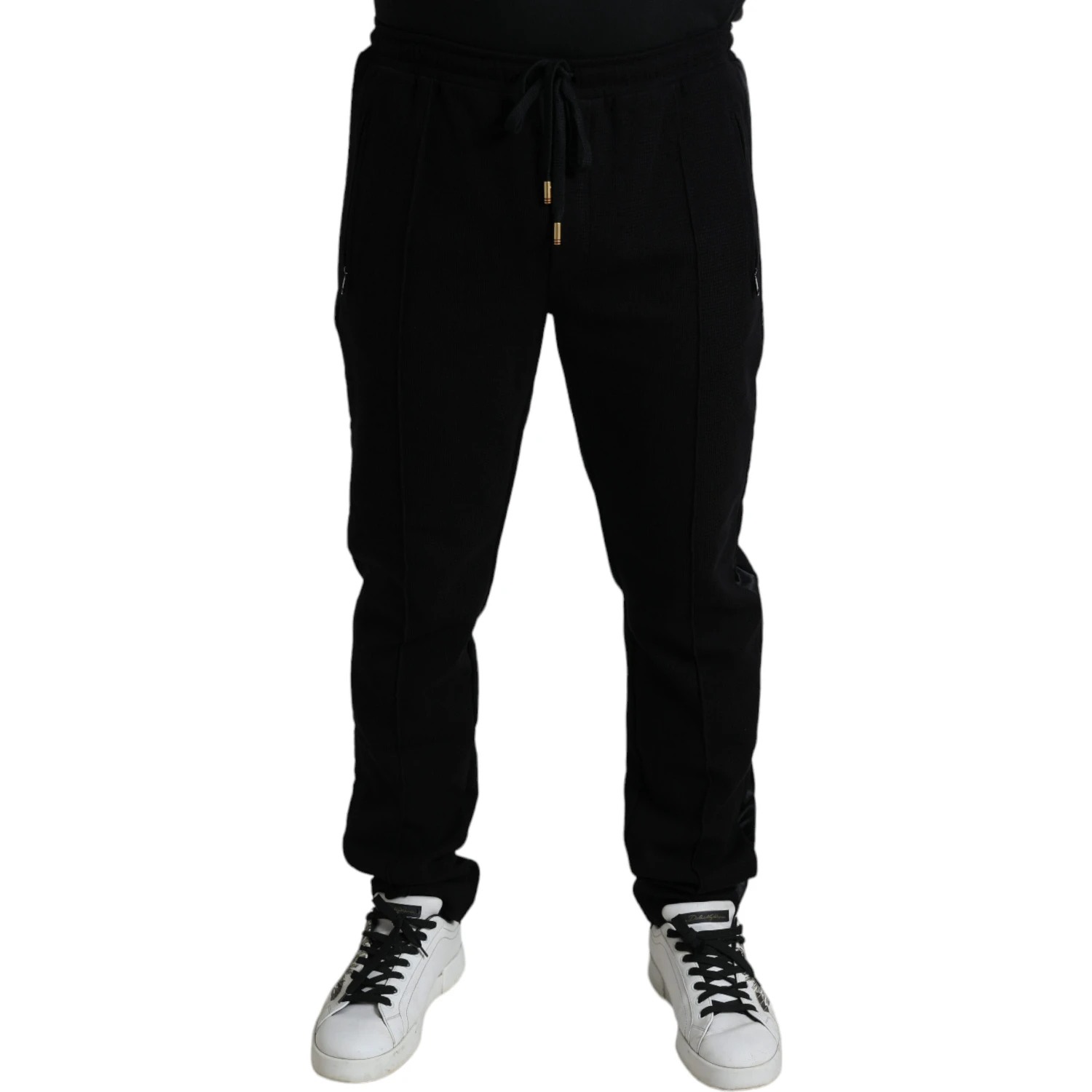Black Cotton Skinny Jogger Sweatpants Pants