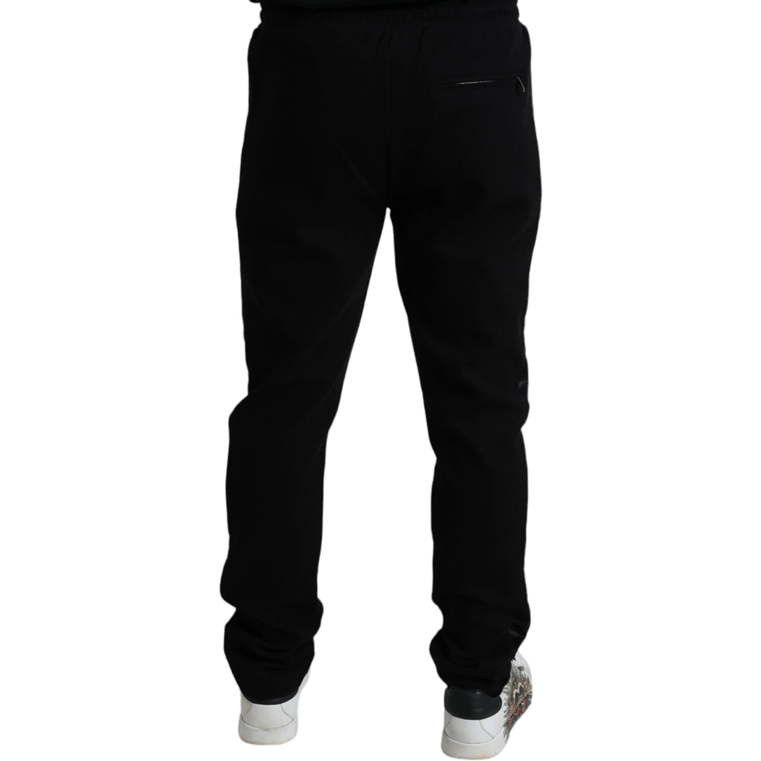 Black Cotton Skinny Jogger Sweatpants Pants