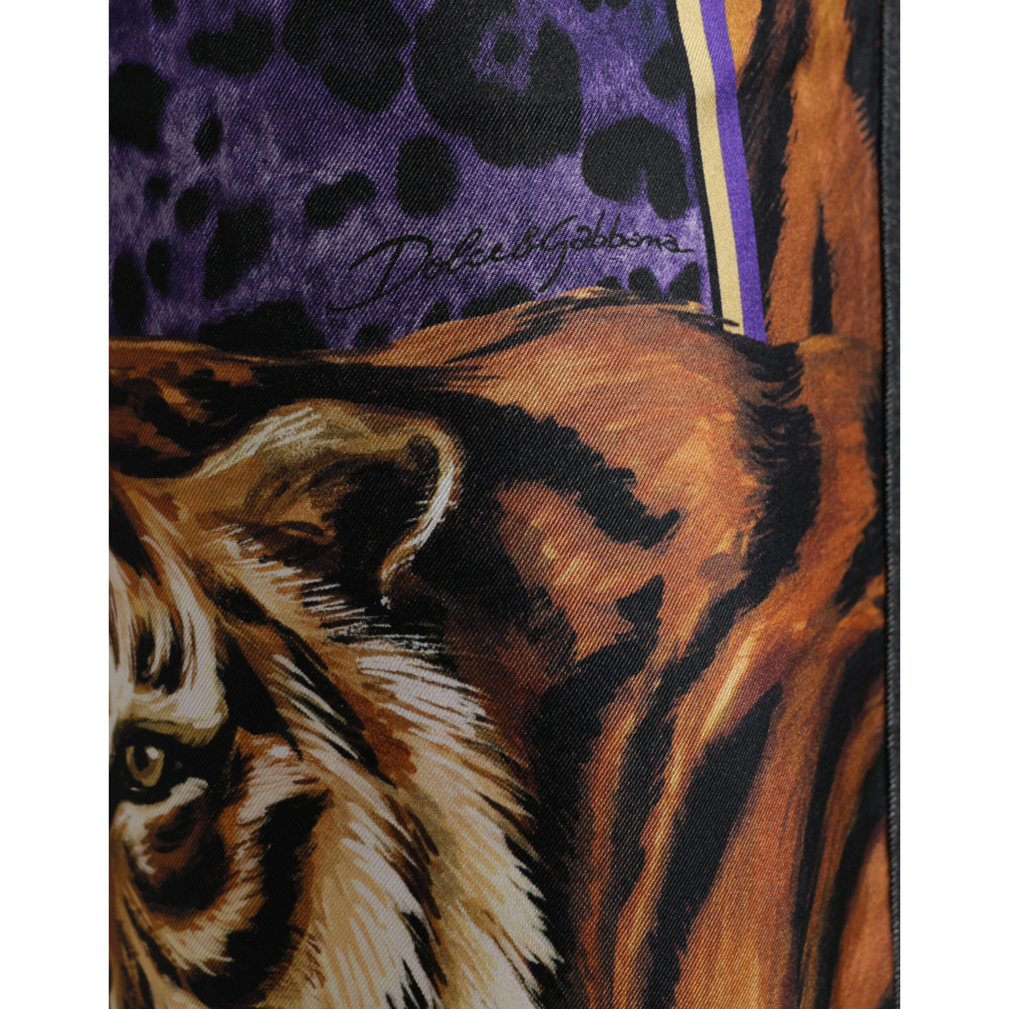 Multicolor Tiger Cotton Loose Denim Jeans