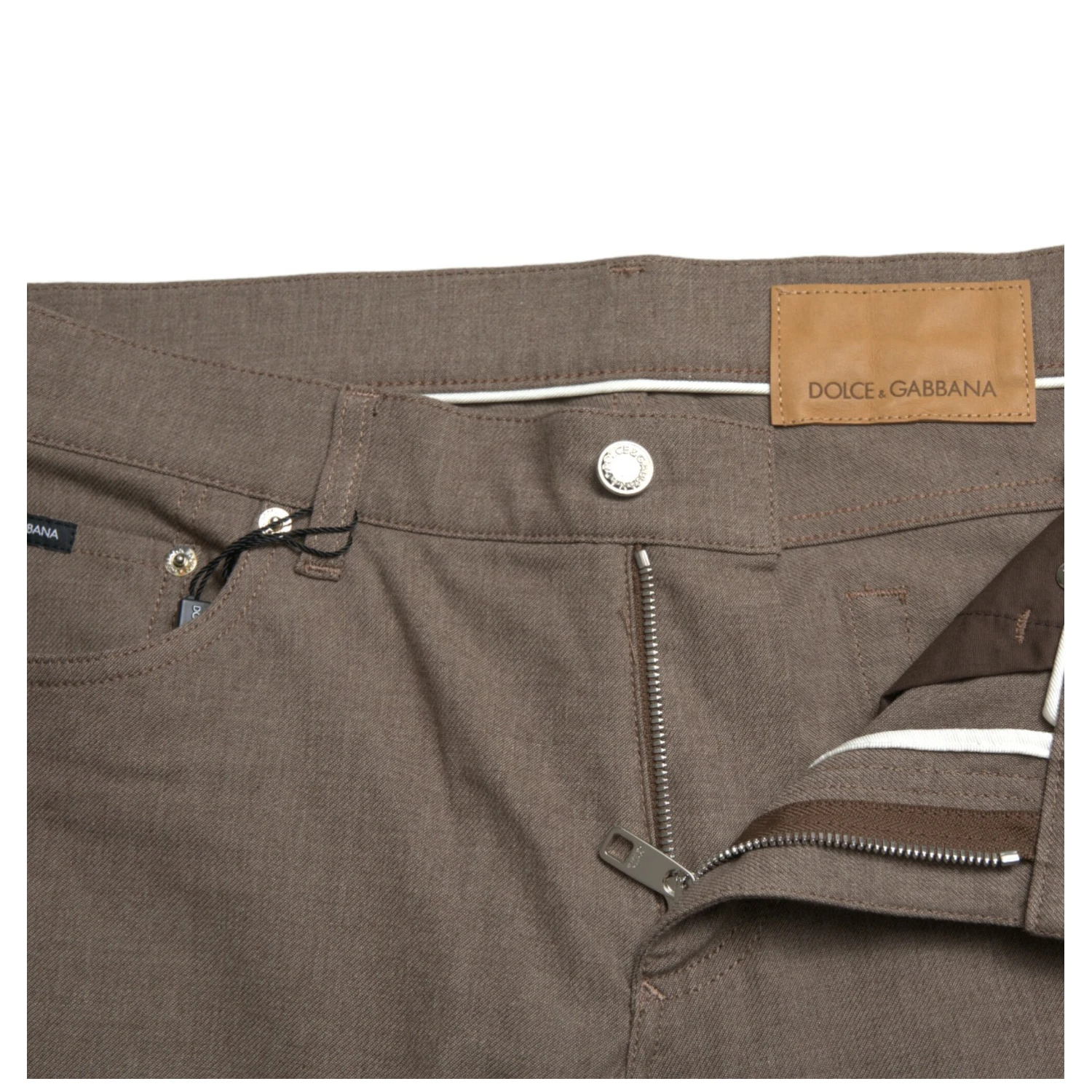 Brown Cotton Stretch Skinny Men Pants
